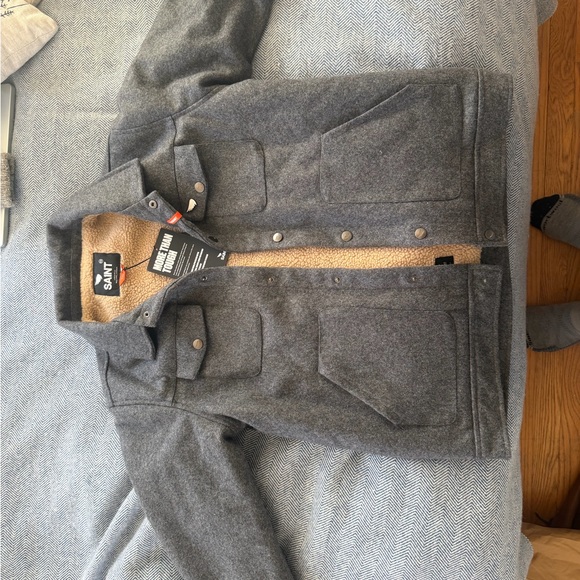 Men's Saint Motorcycle Wool/Sherpa Lined Jacket